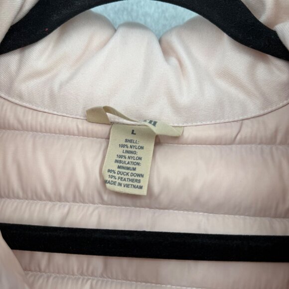 Duluth Womens Down Right Long Vest Size L Peach Pink Full Zip Pockets Warm EUC - Picture 10 of 16